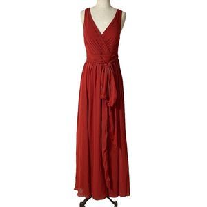 Azazie Kora bridesmaid dress in rust NWT